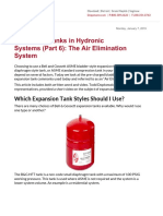 RLD - MMM - Expansion Tanks in Hydronic Systems Part 6 The Air Elimination System