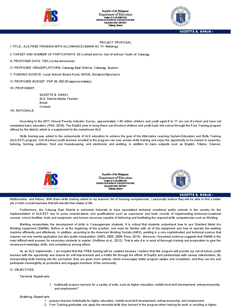 Als Proposal PDF Welding Construction