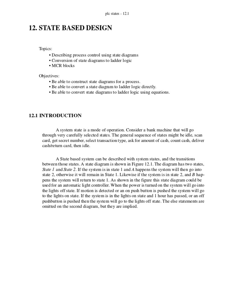 A Brief Introduction To State Machine Design | PDF | Programmable Logic ...