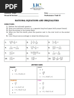 Pt#2 Rational Equation and Inequalities