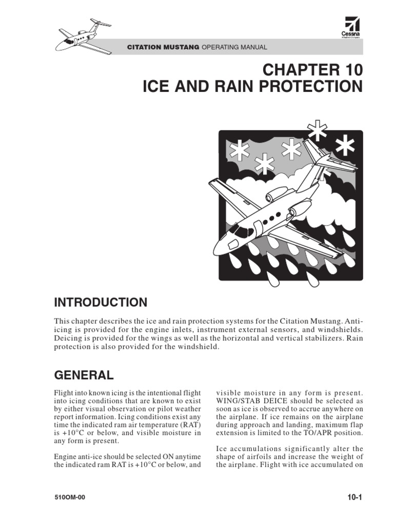 Citation Mustang-Ice and Rain Protection | PDF