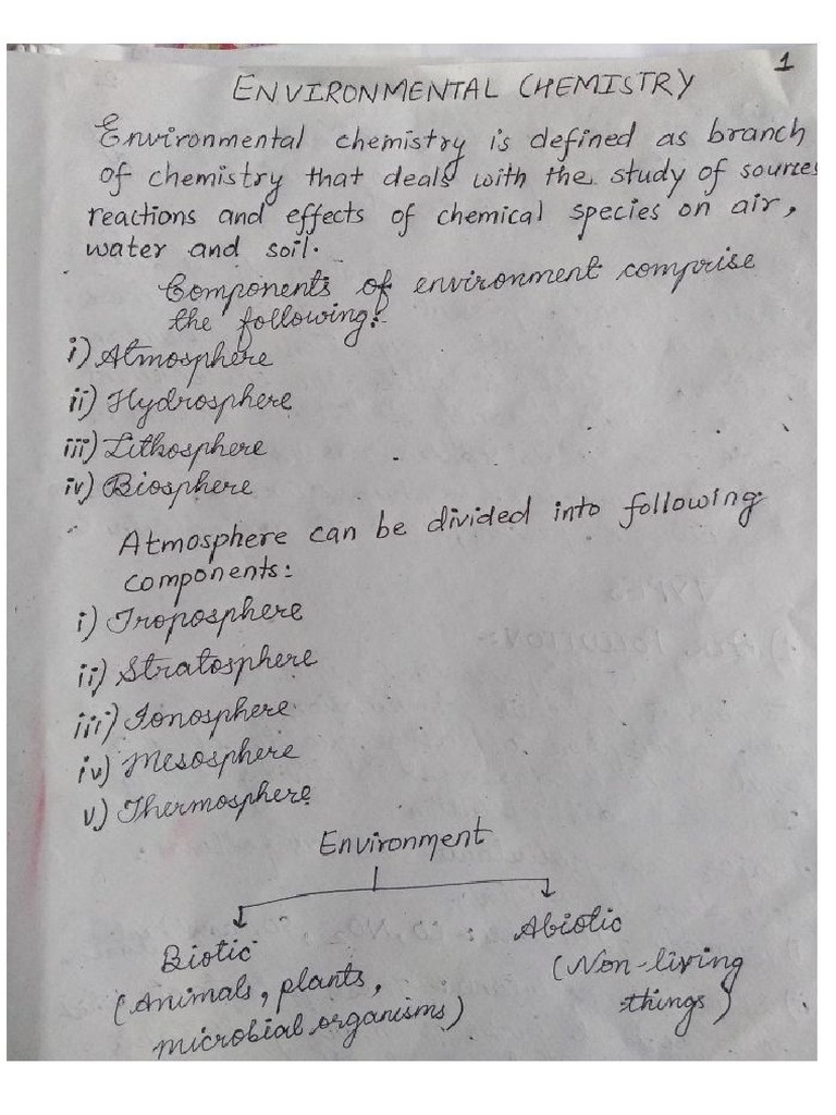 Environmental Chemistry PDF