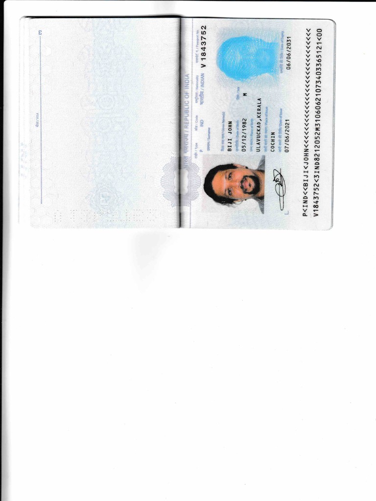 Biji John Passport | PDF