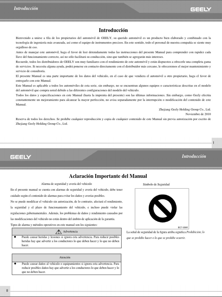 Manual Geely LC Cross | Descargar gratis PDF | Control remoto | Coche