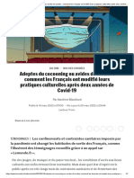 Adeptes Du Cocooning Ou Avides de Sorties - Comment Les Français Ont Modifié Leurs Pratiques Culturelles Après Deux Années de Covid-19