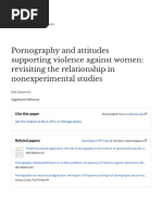 Pornography and Attitudes Suporting Violence Against Women