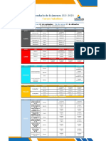 Fechas de Exámenes Departamentales SABATINO 22-23