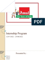 AMUL Internship Report Highlights Potential Growth Areas