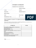 Community Service Assessment Form