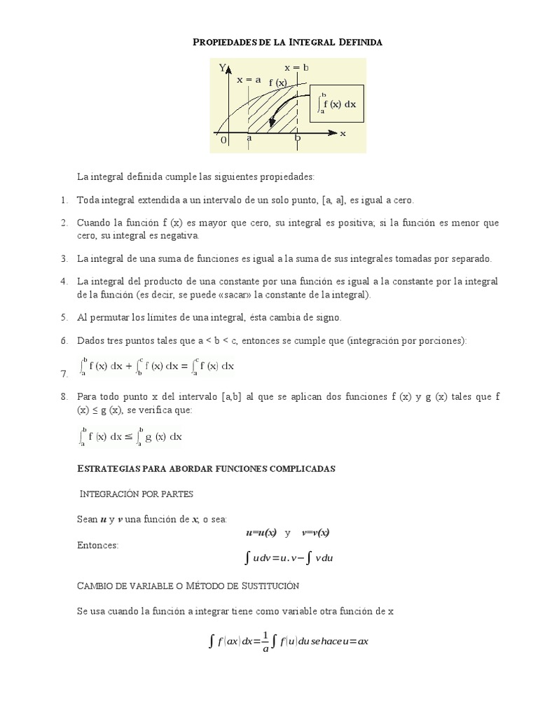Propiedades de La Integral Definida | PDF