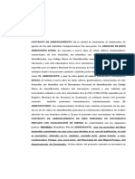 Contrato de Arrendamiento en Documento Privado