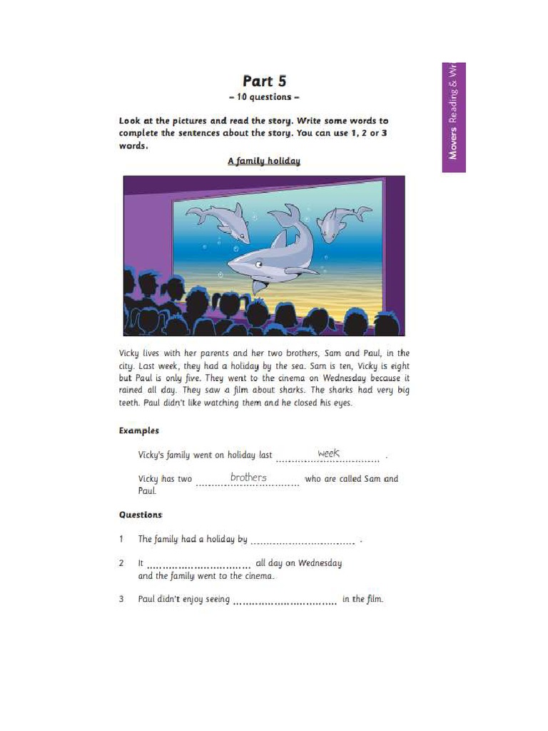 Movers-Extra Practice 2 | PDF