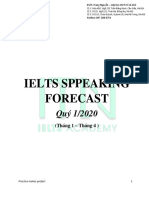 Forecast Speaking Quý 1.2020020