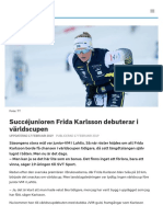 Succéjunioren Frida Karlsson Debuterar I Världscupen - SVT Sport