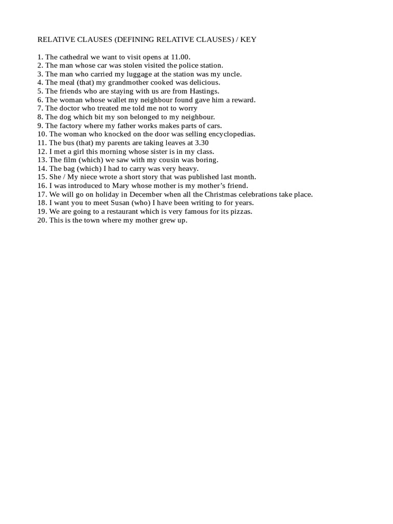 Defining relative clauses rewrite pdf