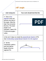 Constructing A 45 Degree Angle