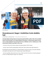 Svensksuccé: Seger I Stafetten Trots Dubbla Fall - SVT Sport