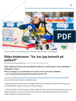 Ebba Andersson: "Va, Har Jag Kommit På Pallen?!" - SVT Sport