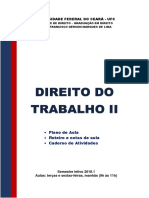 Plano de Aula, Direito Do Trabalho 2 (2018.1)