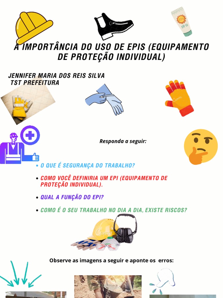 A Importância Do Uso de EPIs (Equipamento de Proteção Individual) | PDF
