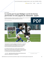 La Razón Por La Que Rüdiger Corrió de Forma Particular en Una Jugada de Alemania - Japón - Ovación - 23 - 11 - 2022 - EL PAÍS Uruguay