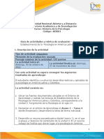 Guia de Actividades y Rúbrica de Evaluación - Unidad 3 - Tarea 4 - Establecimiento de La Psicología en América Latina y en Colombia.