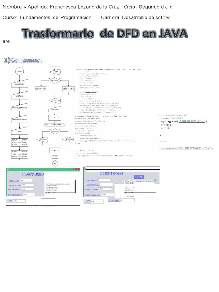 Las 2 Problemas en Java y 2 DFD en Java PDF | PDF