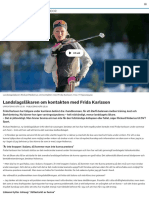 Landslagsläkaren Om Kontakten Med Frida Karlsson - SVT Sport