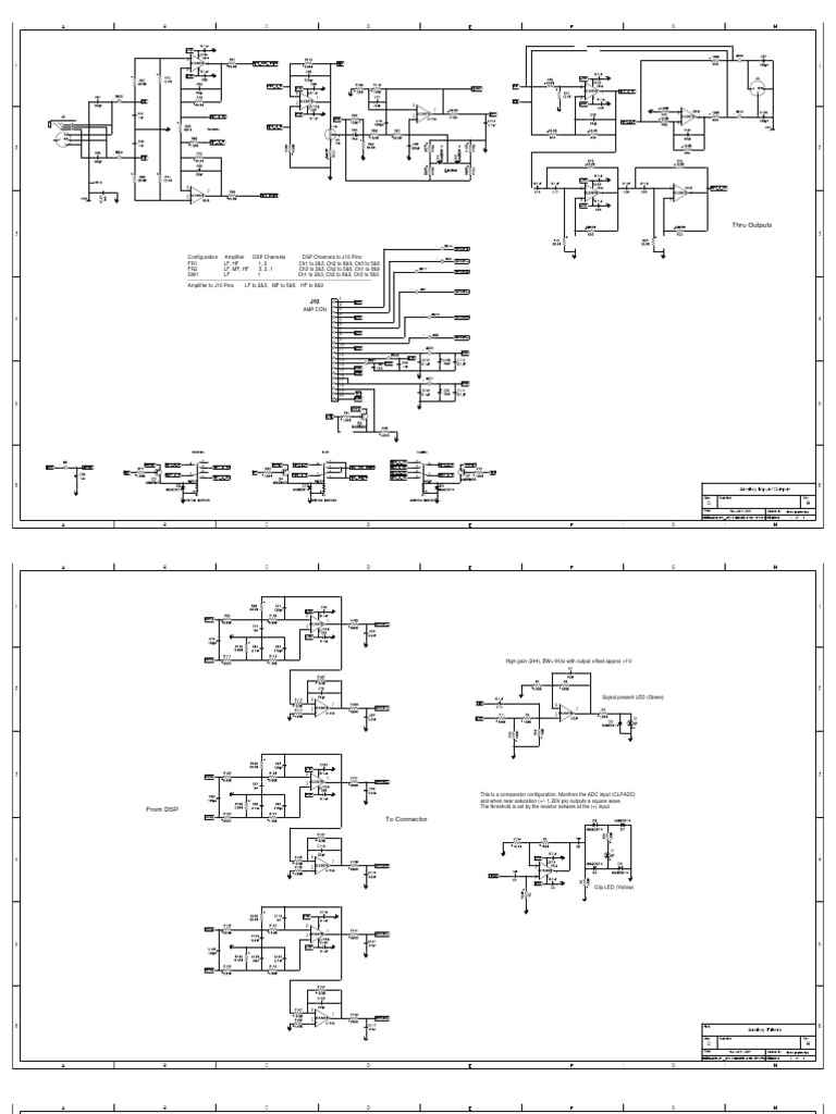 PRX Series Input Board Schematics PDF Amplifier Signal Processing