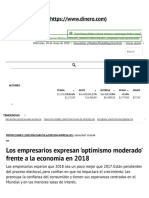 Perspectivas de La Economía Colombiana para El 2018