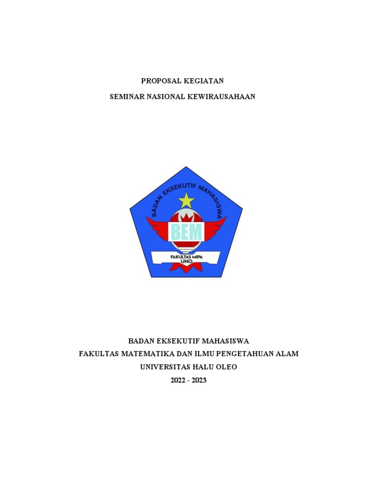 Proposal Seminar Nasional Kewirausahaan Pdf