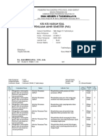 Kisi-Kisi & Kartu Soal Pjok Pas 2021