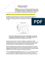 Problema Linealidad Calidad Técnica Analítica