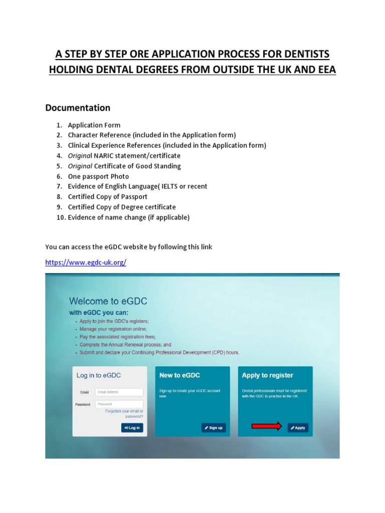 ORE Application Guide for Overseas Dentists | PDF | Notary Public ...