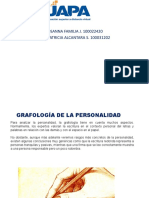 GRAFOLOGÍA DE LA PERSONALIDAD Exposicion Grupo 5