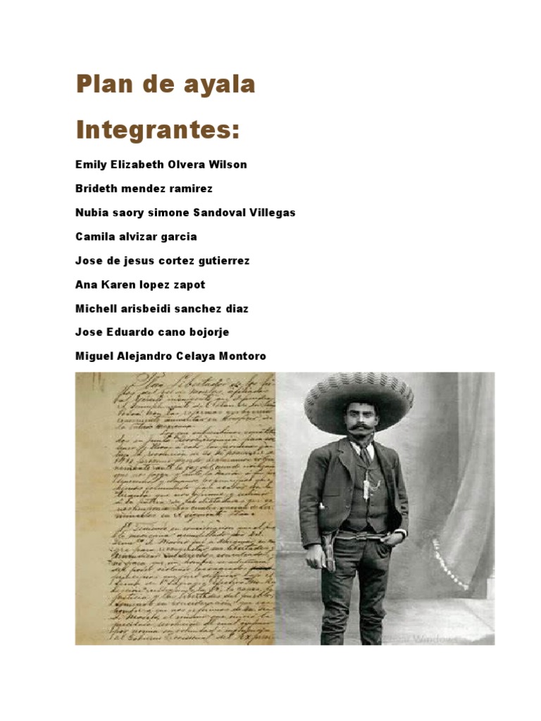 Plan de Ayala Documento para Descargar PDF revolución mejicana México