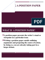 Writing A Position Paper EAAPP