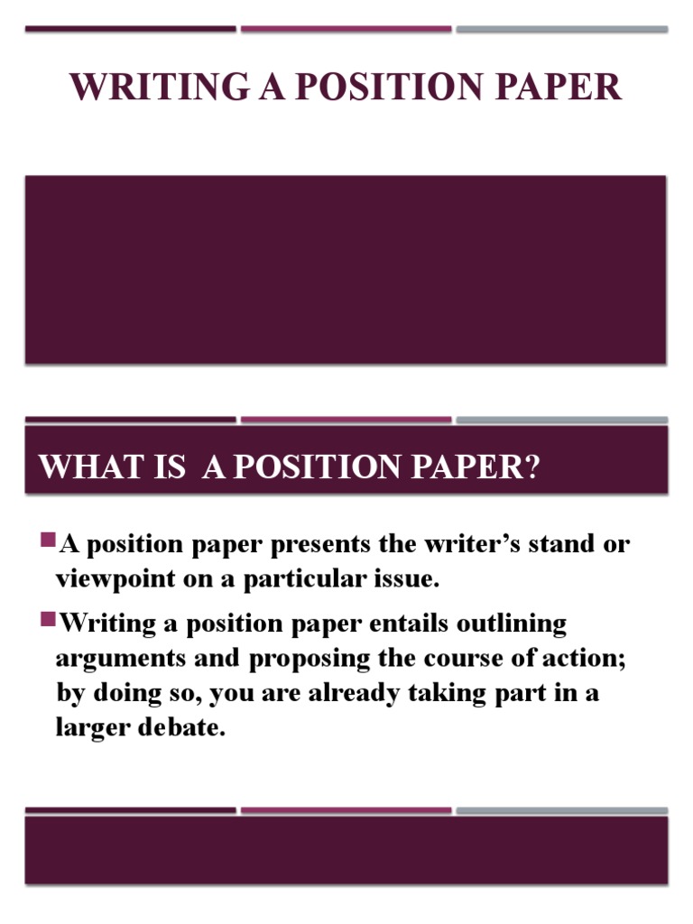 How to Write a Position Paper | PDF | Argument | Fallacy