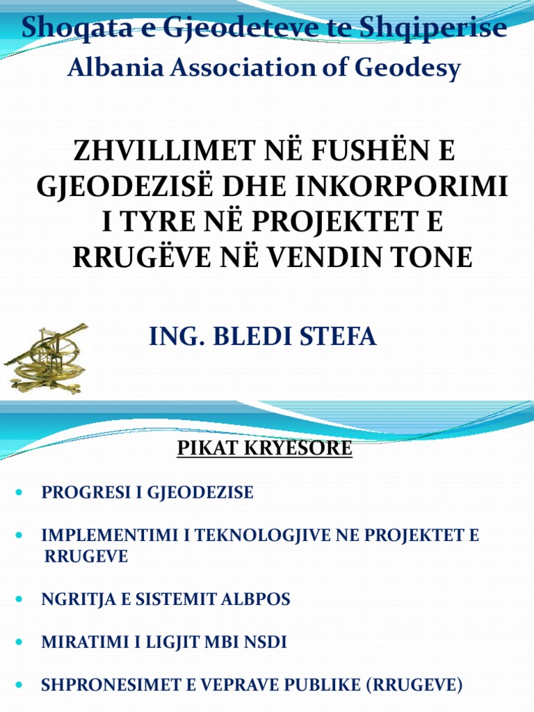 Gjeodezia Kongresi I Pare I Rrugeve | PDF