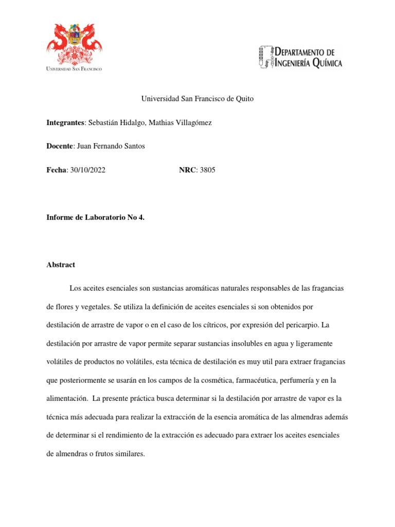 Informe #4 Sebastián Hidalgo y Mathias Villagómez. | PDF