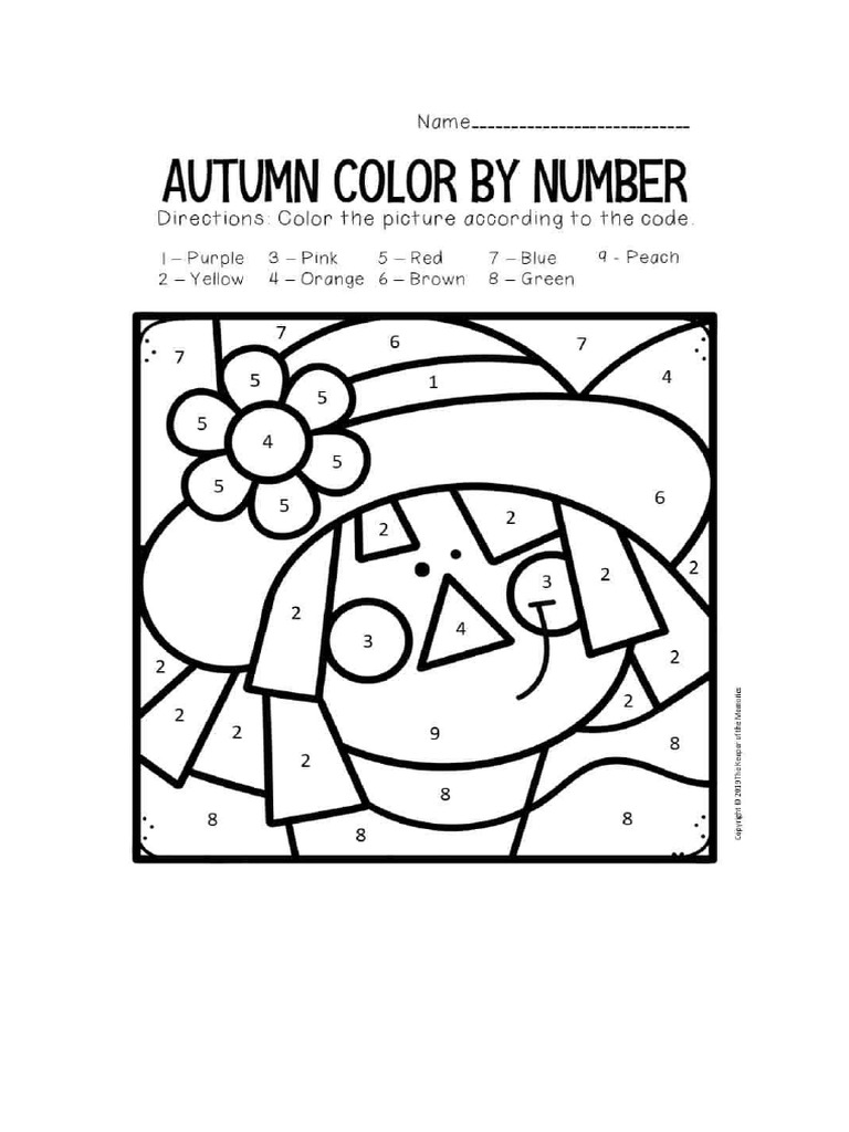 Autum Colour by Number | PDF