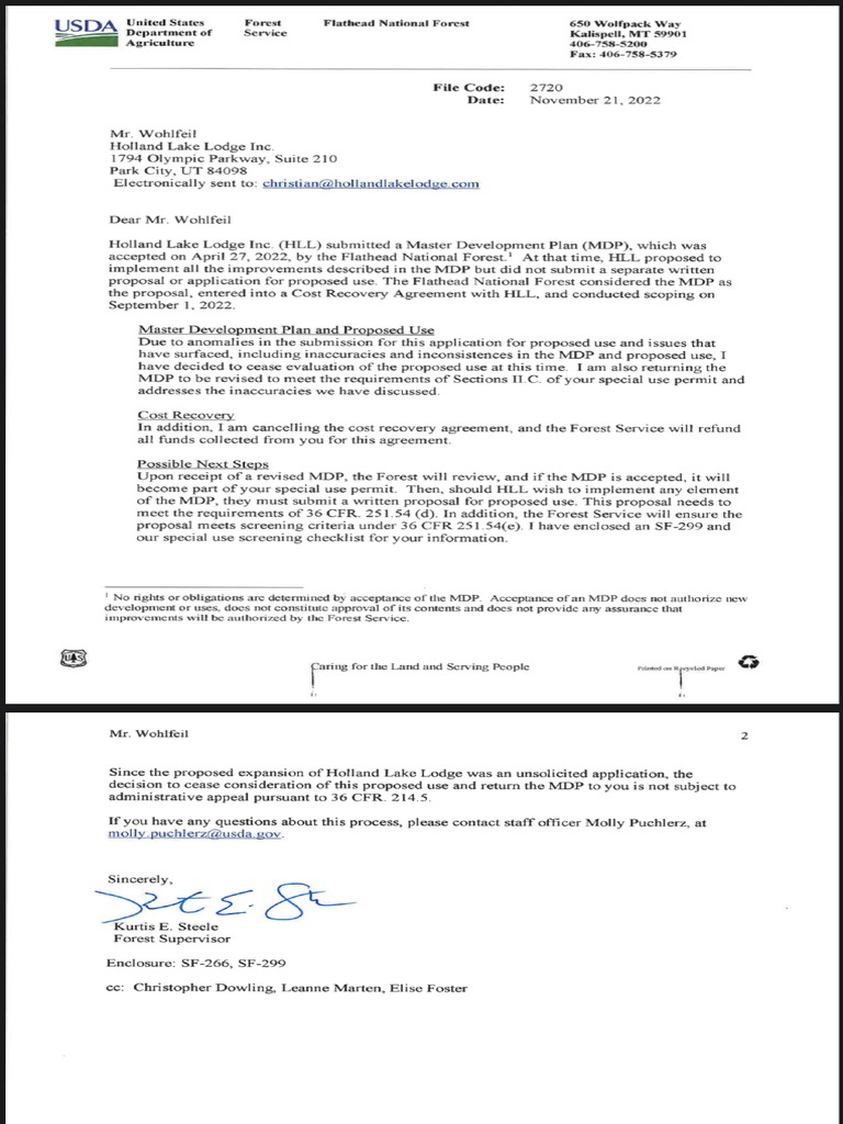 USFS Letter | PDF