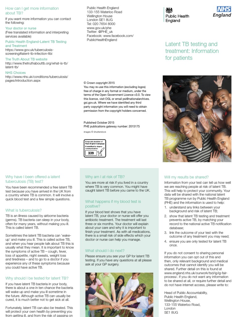 TB Leaflet English | PDF | Tuberculosis | Medicine