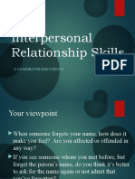 LESSON 3 - Interpersonal Relationship Skills