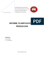 Informe, Planificacion de Produccion