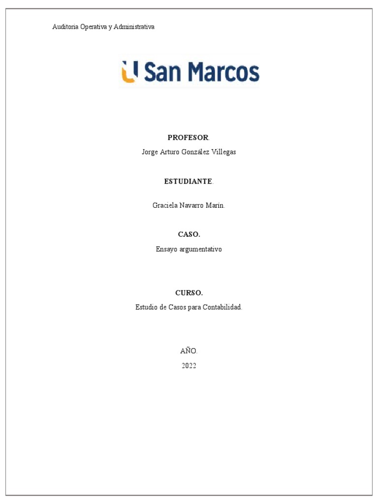 Ensayo Argumentativo | PDF