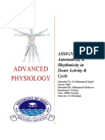 Advanced 2physiology Assighnment On Automaticity & Rhythmici2ty (Autorecovered) (Autorecovered)