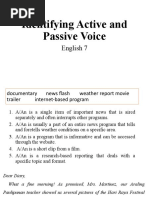 Identifying Active and Passive Voice