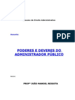 PODERES E DEVERES DO ADMINISTRADOR PÚBLICO. Apostila para Concursos