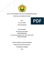 LEGAL OPINI TERHADAP PUTUSAN 915/Pid.B/2019/PN - JktBrt. PENGGELAPAN PREMI ASURANSI